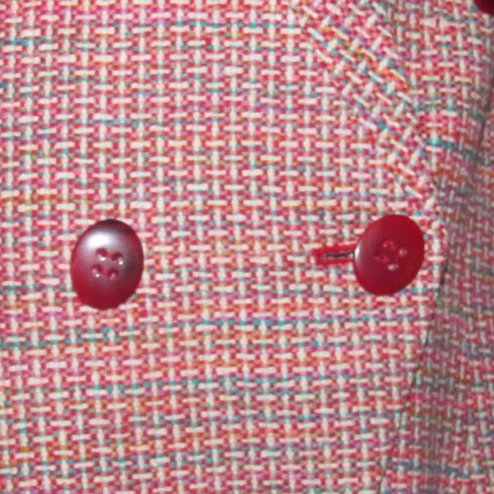 Dior Pink Red Turquoise Blue White Tweed Blazer - Picture 5 of 8